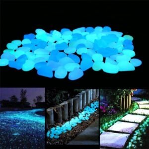 Garden Luminous Glowing Stone Glow In The Dark Pebbles